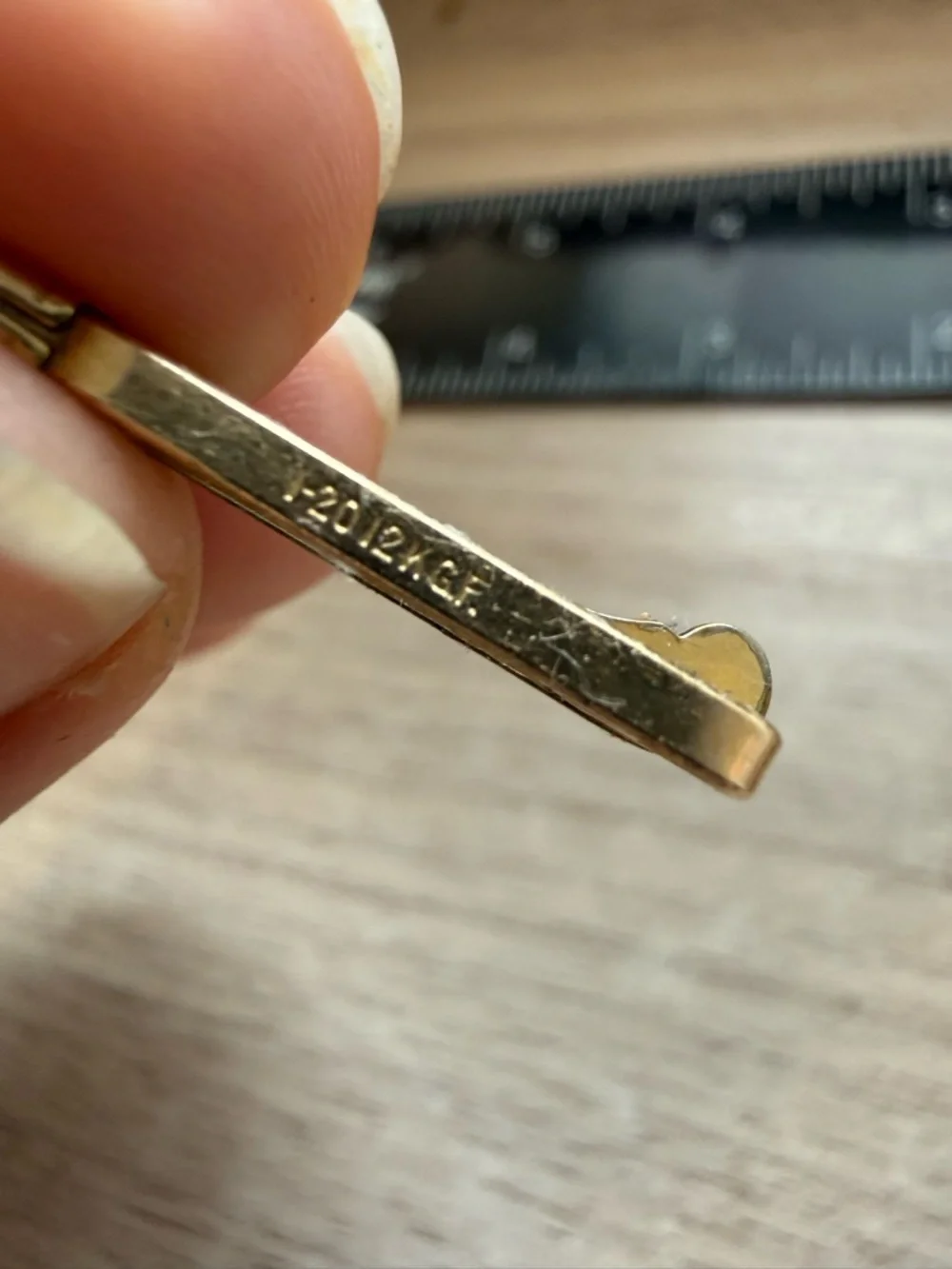 Vintage Hadley 12K Gold Filled Collar Bar Pin Mens Formal Accessory‎ 2 Inch